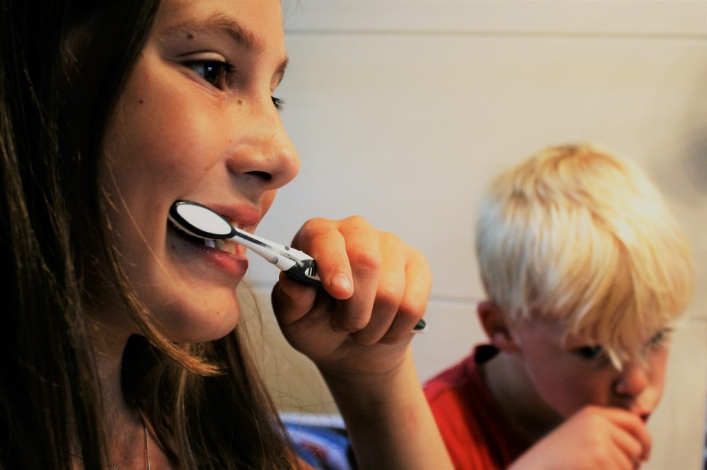 Dentists for kids -brushing their teeth